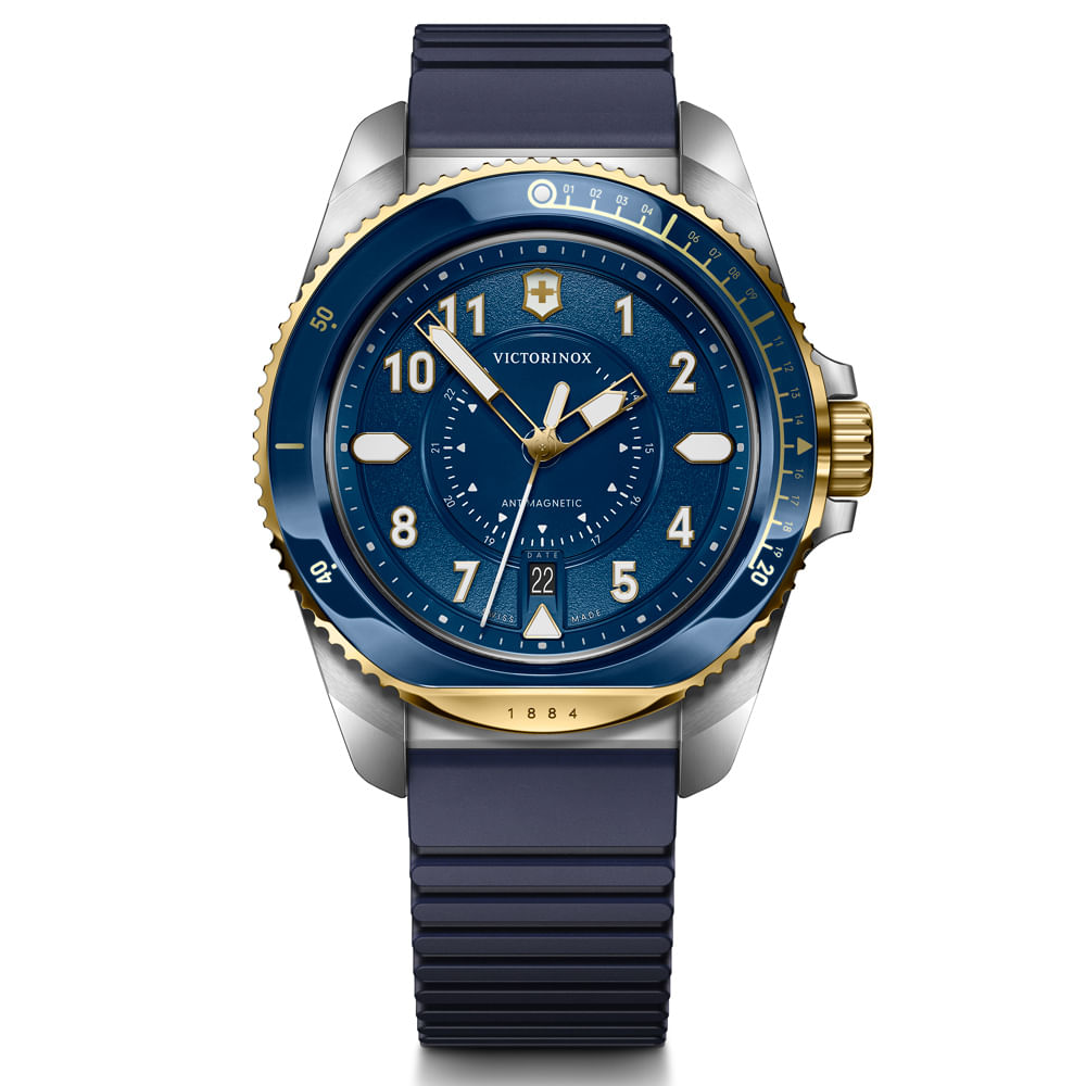 Relógio Victorinox Inox Masculino Borracha Azul 242013