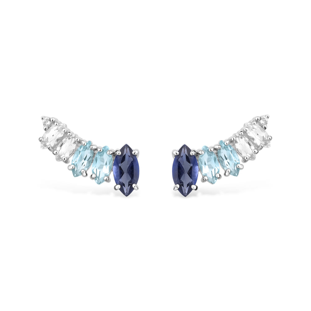 Brinco Ear Cuff Life Topázio e Iolita