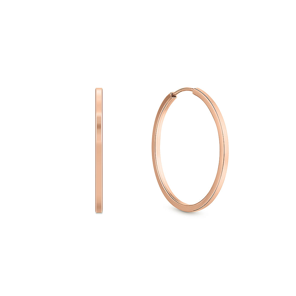 Argola Redonda em Ouro Rosé 18k, 22mm