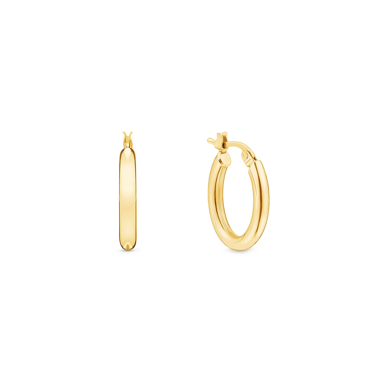 Argola Redonda em Ouro Amarelo 18k, 16mm
