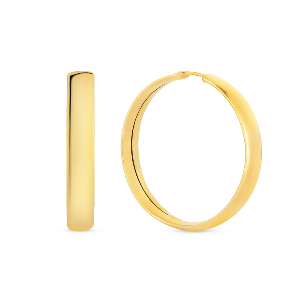 Argola Redonda em Ouro Amarelo 18k, 35mm