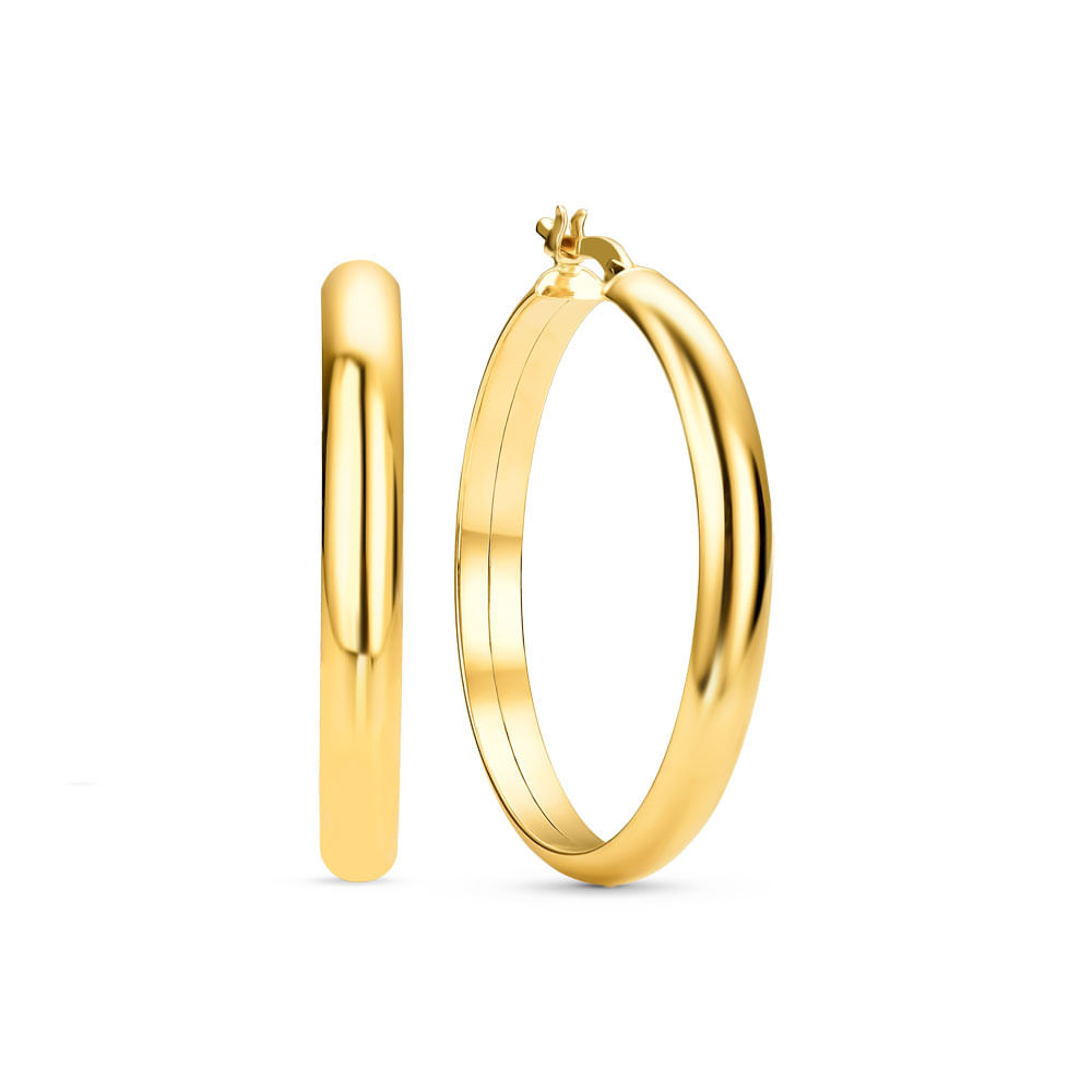 Argola Redonda em Ouro Amarelo 18k, 32mm