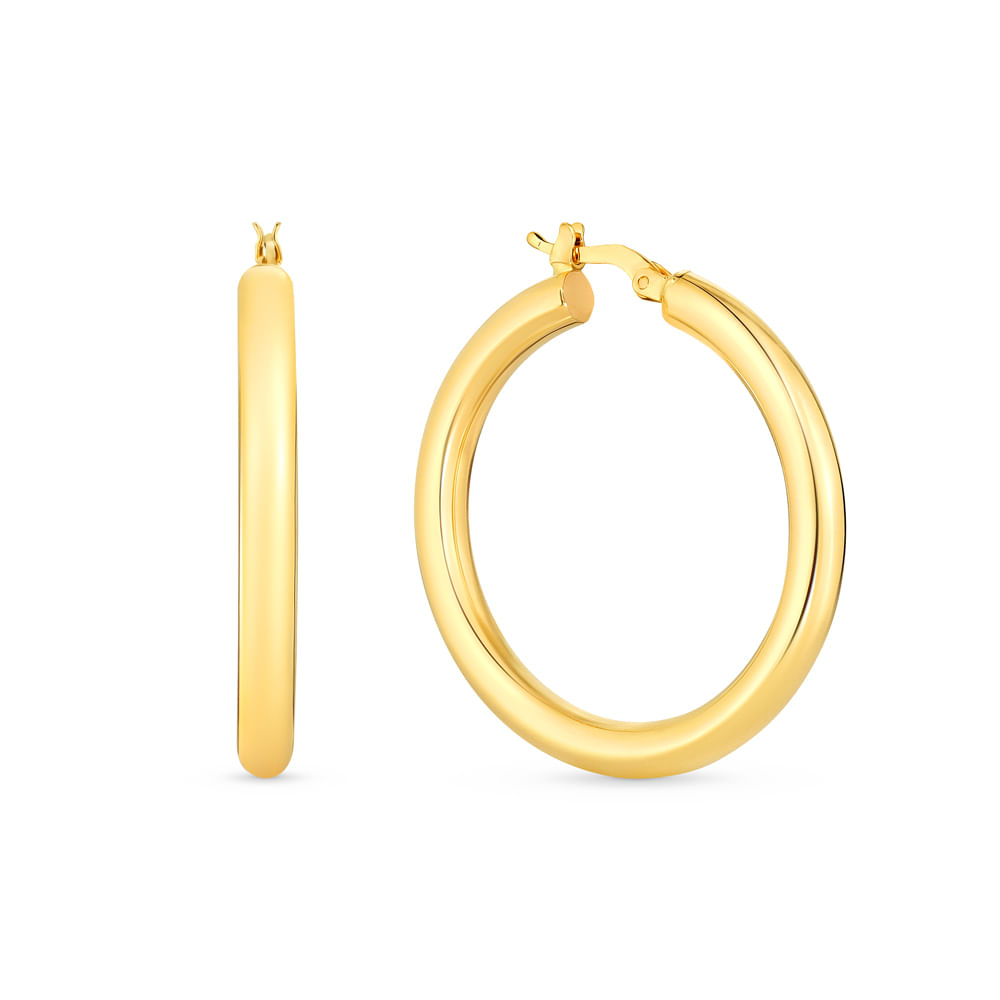 Argola Redonda em Ouro Amarelo 18k, 33mm