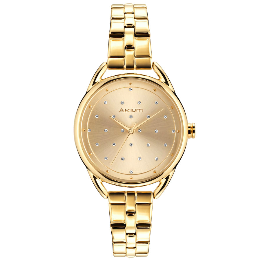 Relógio Akium Urban Glow Feminino Dourado