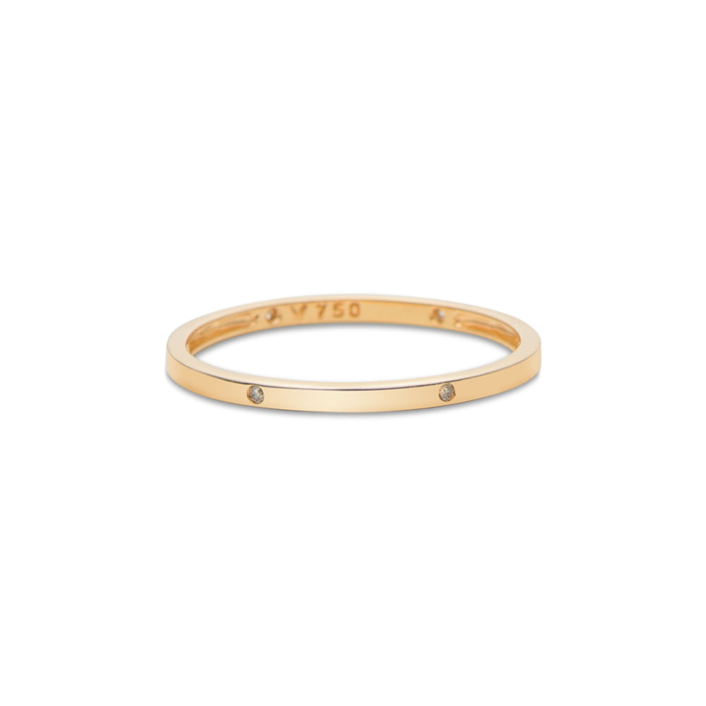 Anel Stacky em Ouro Rosé 18k com Diamantes
