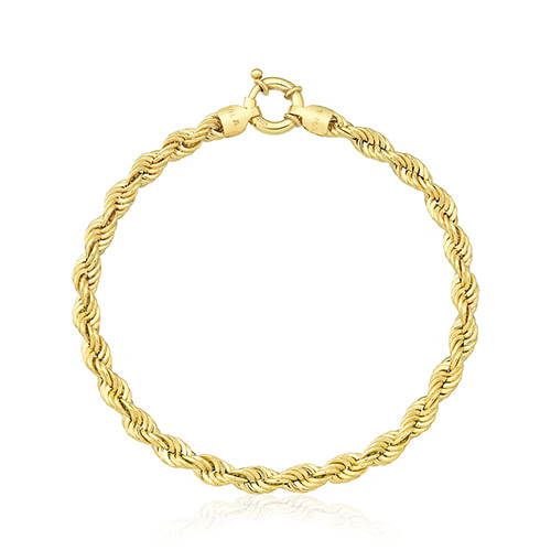 Pulseira Corda em Ouro Amarelo 18k