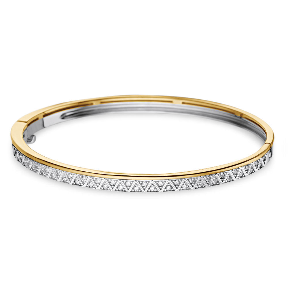 Pulseira Icona em Ouro Amarelo e Ouro Branco 18k com Diamantes