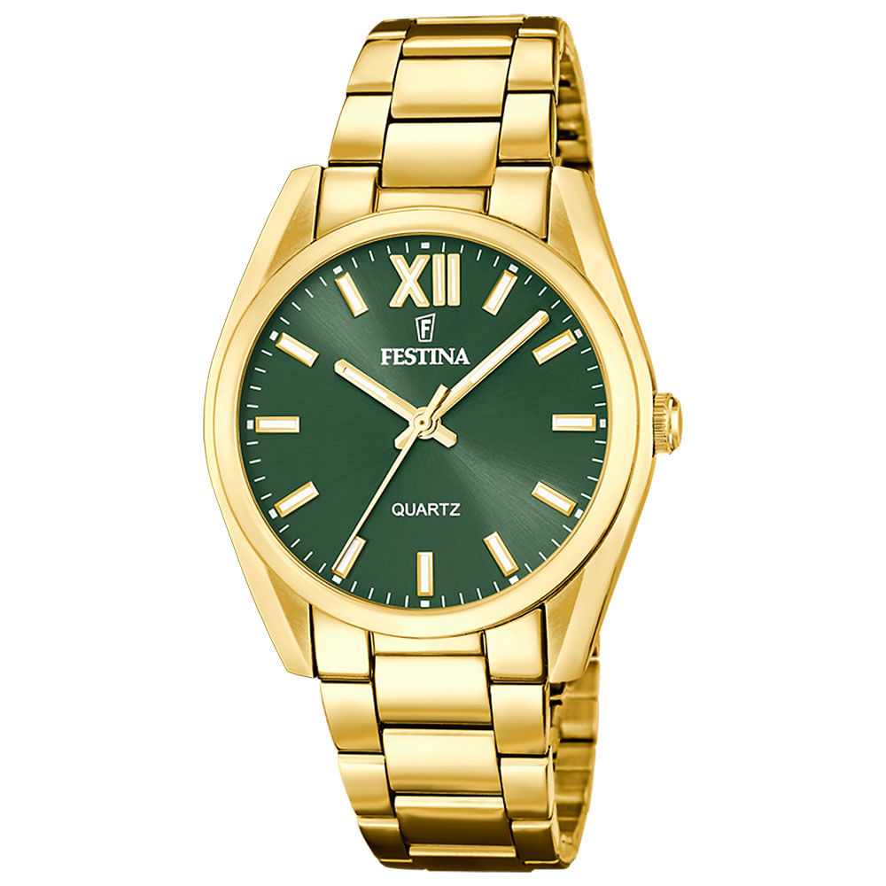 Relógio Festina Feminino Dourado e Verde