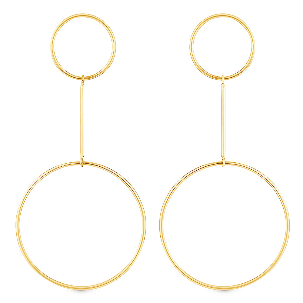 Argola Design em Ouro Amarelo 18k, 72mm
