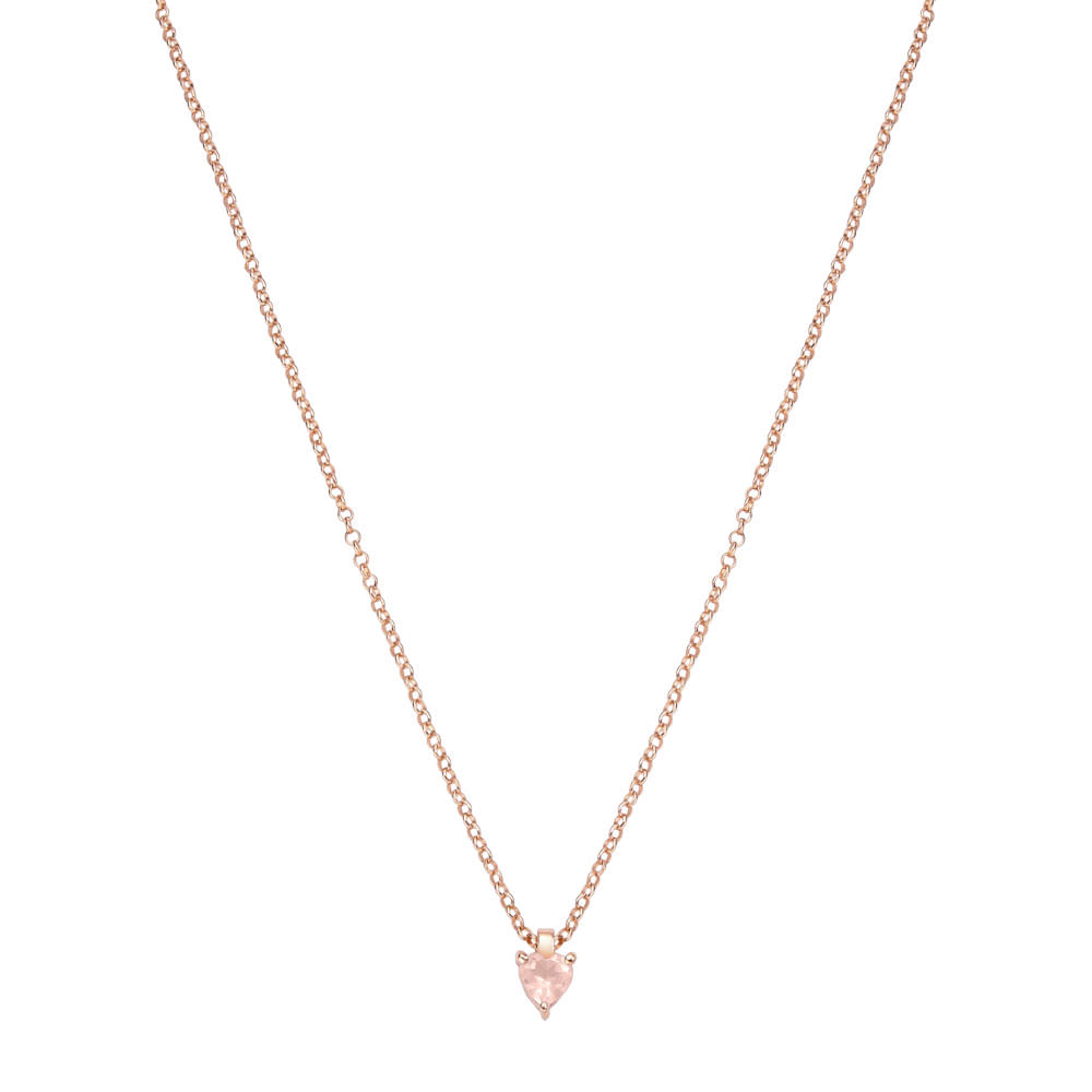 Colar Life Unique Liga Rosé e Quartzo Rosa