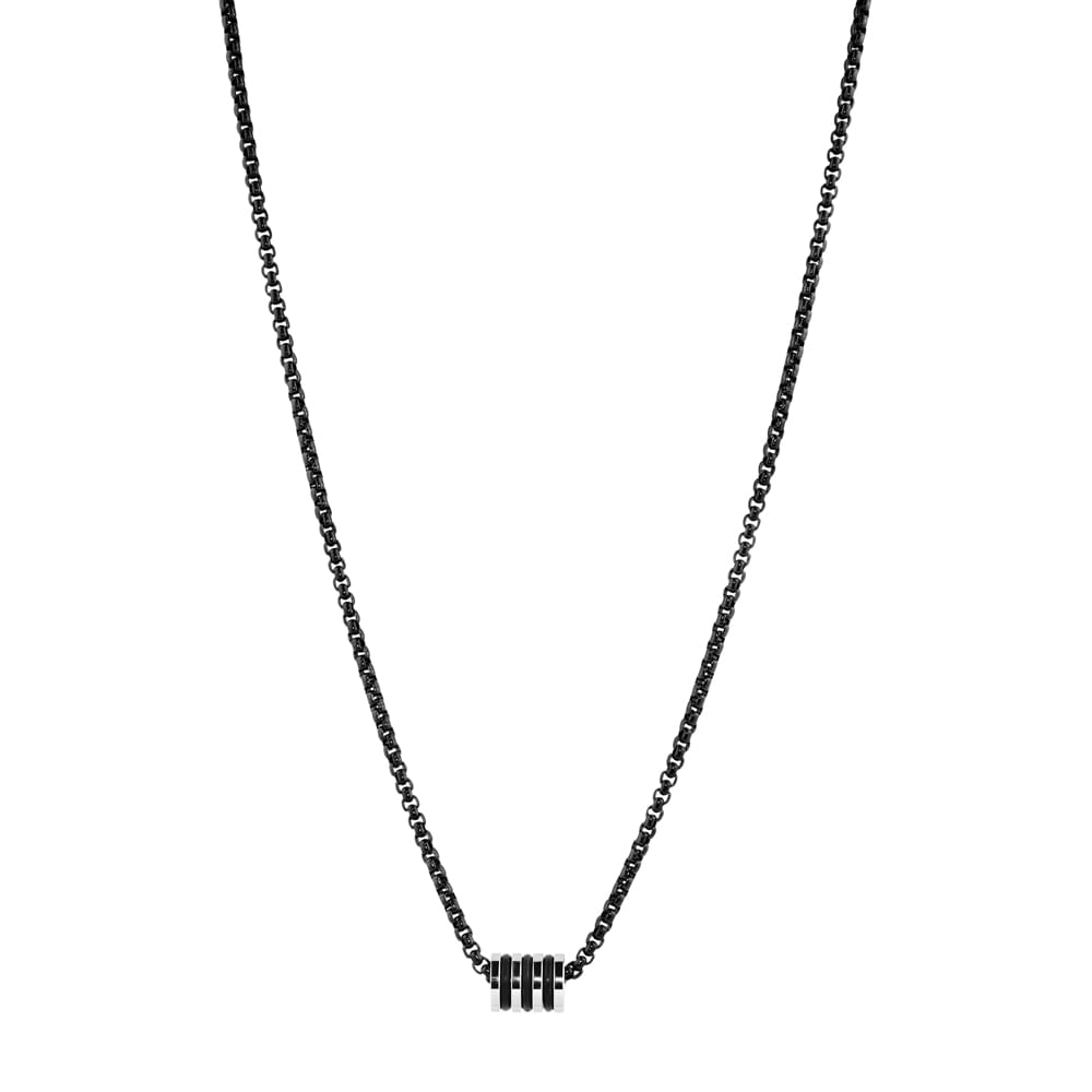 Colar Life Masculino em Aço Preto, 60cm