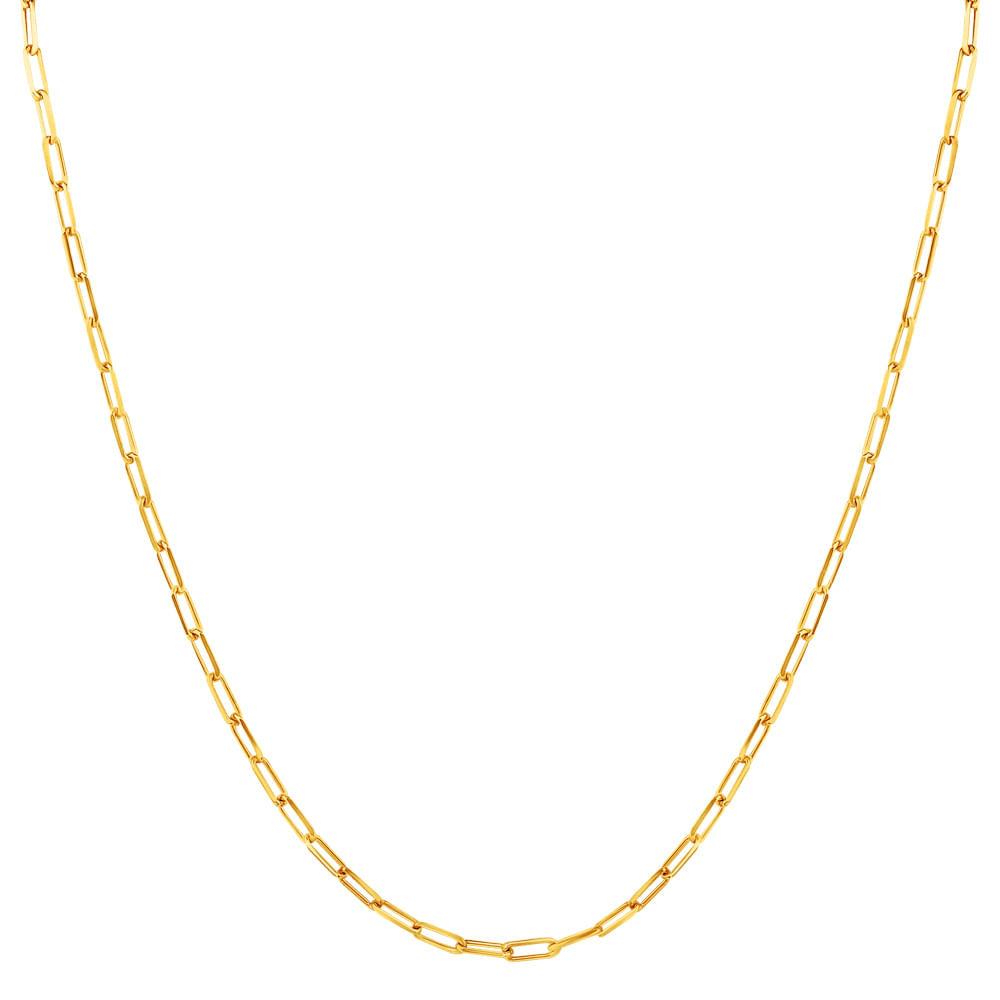 Corrente Life em Prata 925 com Banho de Ouro Amarelo 18k, 40cm