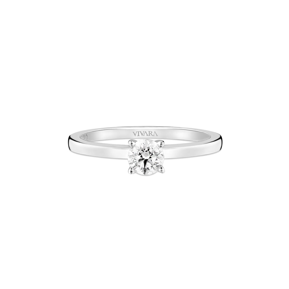 Anel Solitário Classic em Ouro Branco 18k com Diamante 0,40 ct