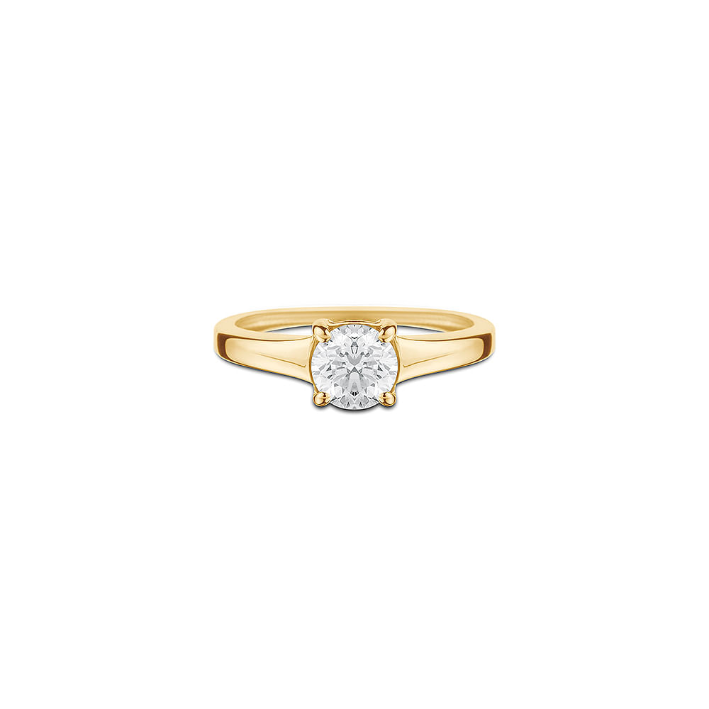 Anel Solitatio Forever em Ouro Amarelo 18k com Diamante 0,60 ct