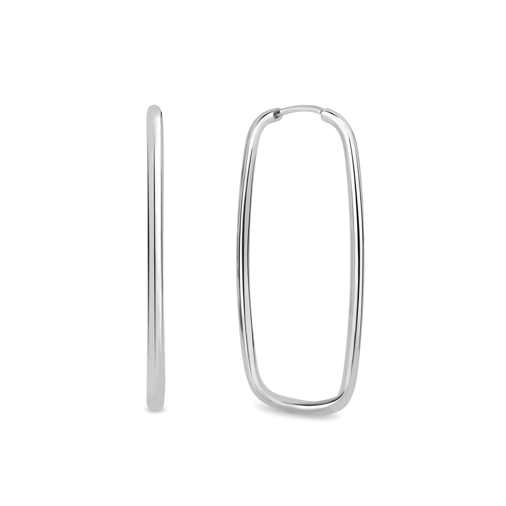 Argola Life Retângulo em Prata 925, 24 mm