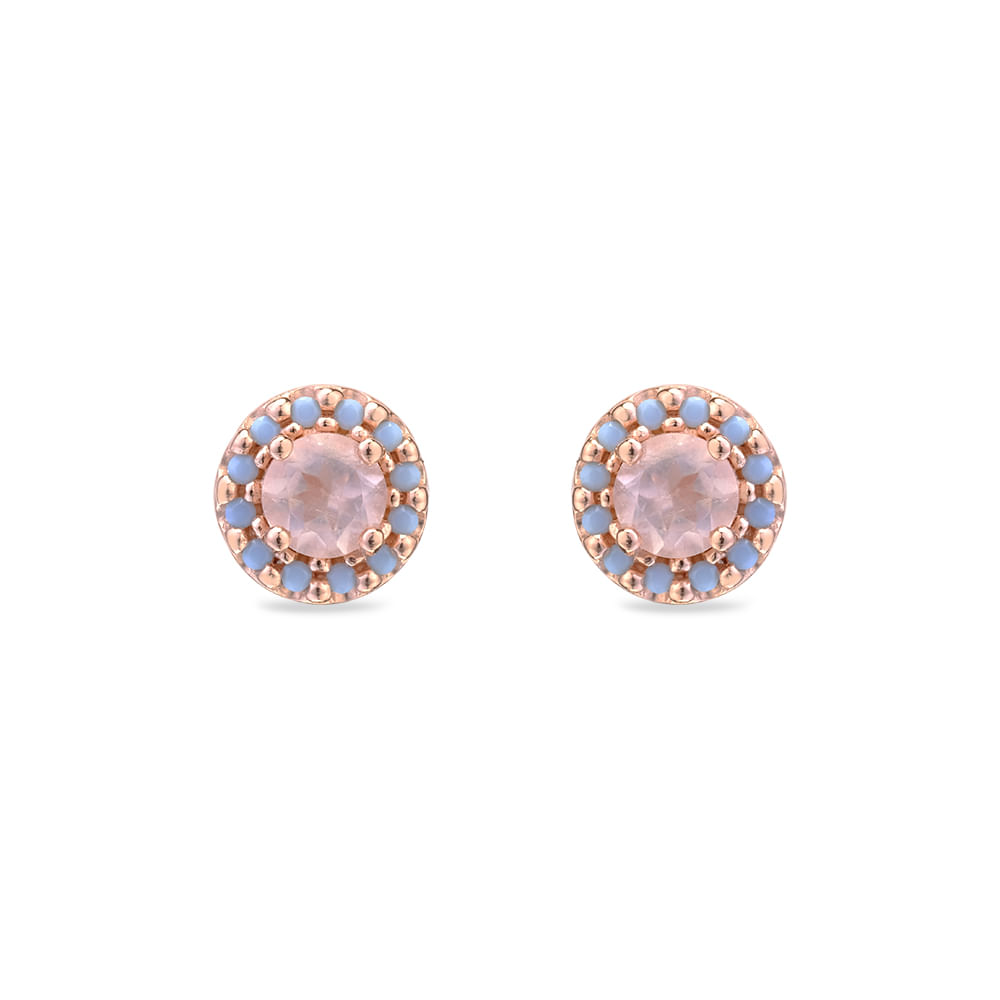 Brinco Life Encanto Rosé Quartzo Rosa