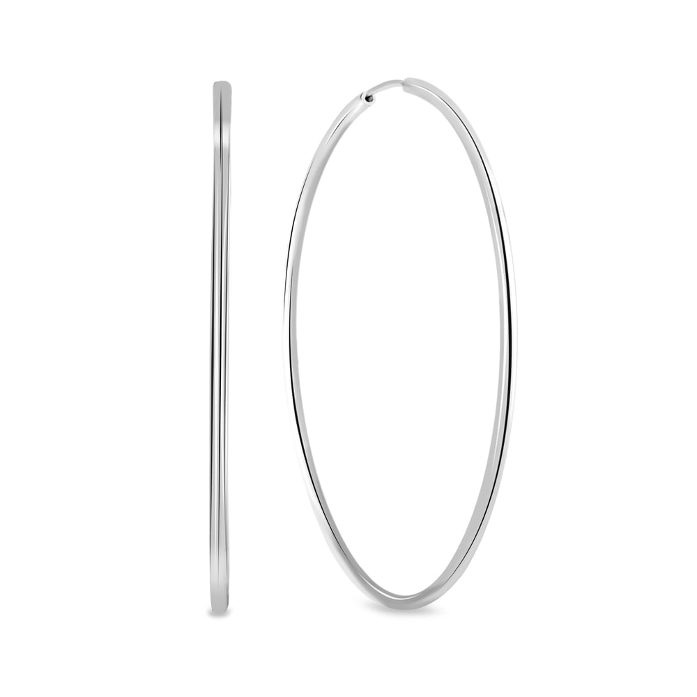 Argola Life Redonda Prata 60mm