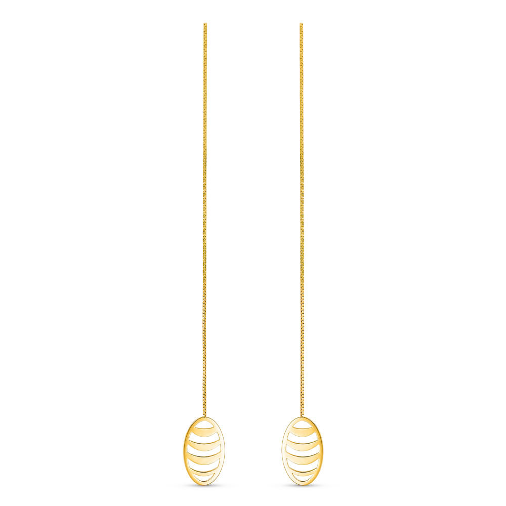 Brinco Gold Curva em Ouro Amarelo 18k