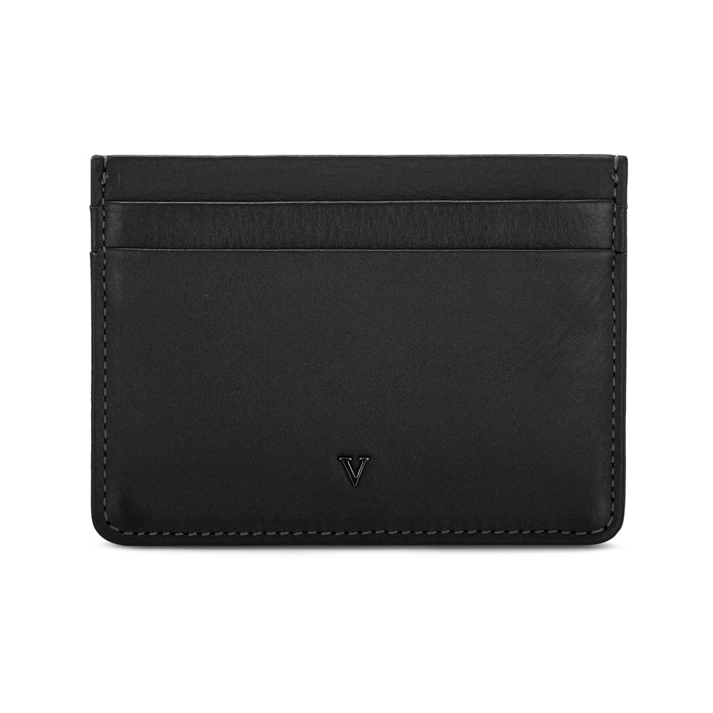 Porta-Cartões Masculino Couro Preto