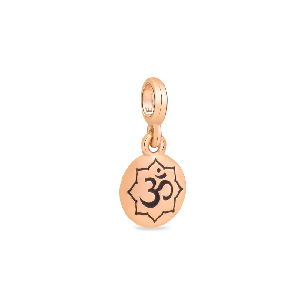 Pingente Om Life Enigma em Liga Rosé com Banho de Ouro Rosé 18k