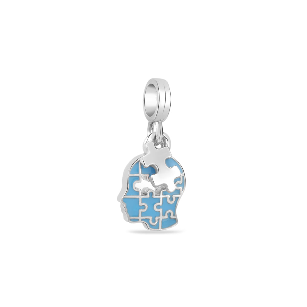 Pingente Life Psicologia Prata Esmaltado