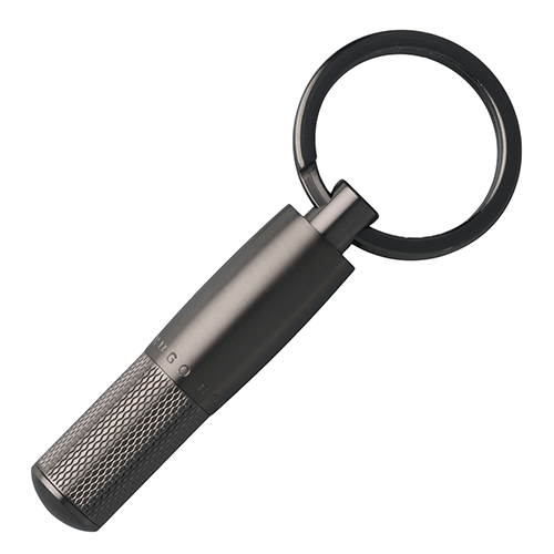 Chaveiro Hugo Boss Pure Metal Preto e Cinza