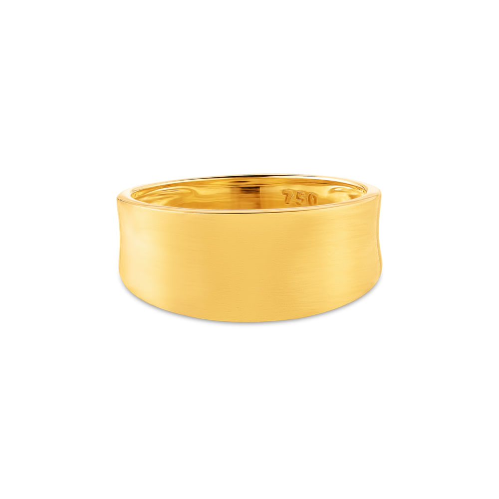 Anel Dunas Escovado em Ouro Amarelo 18k