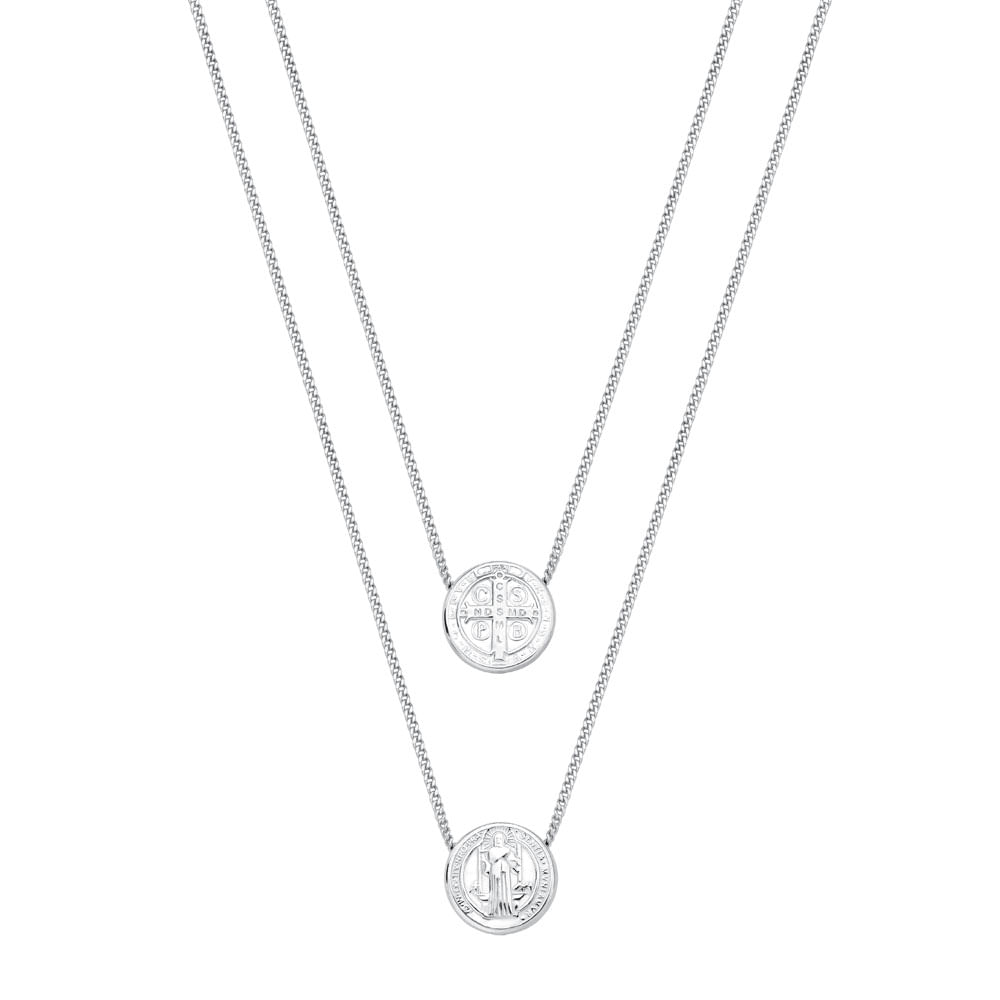 Escapulário São Bento em Prata 925, 65cm