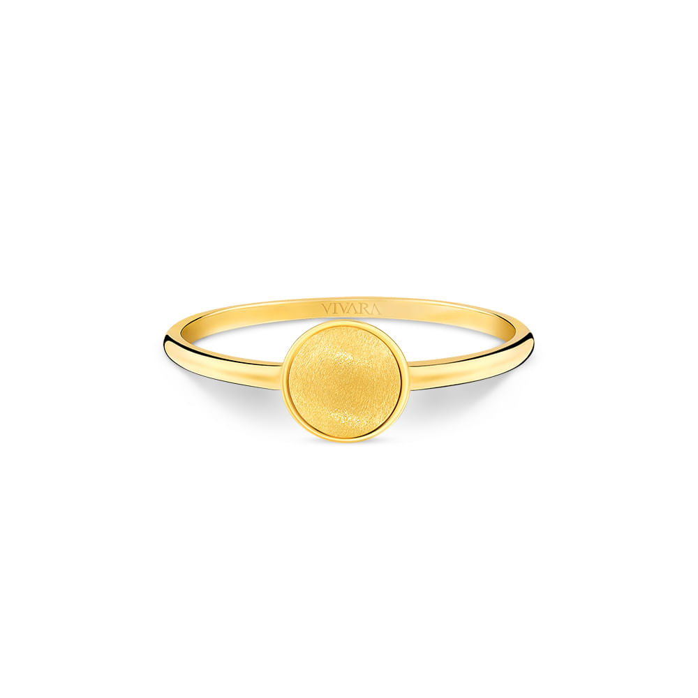Anel Glow Fosco em Ouro Amarelo 18k