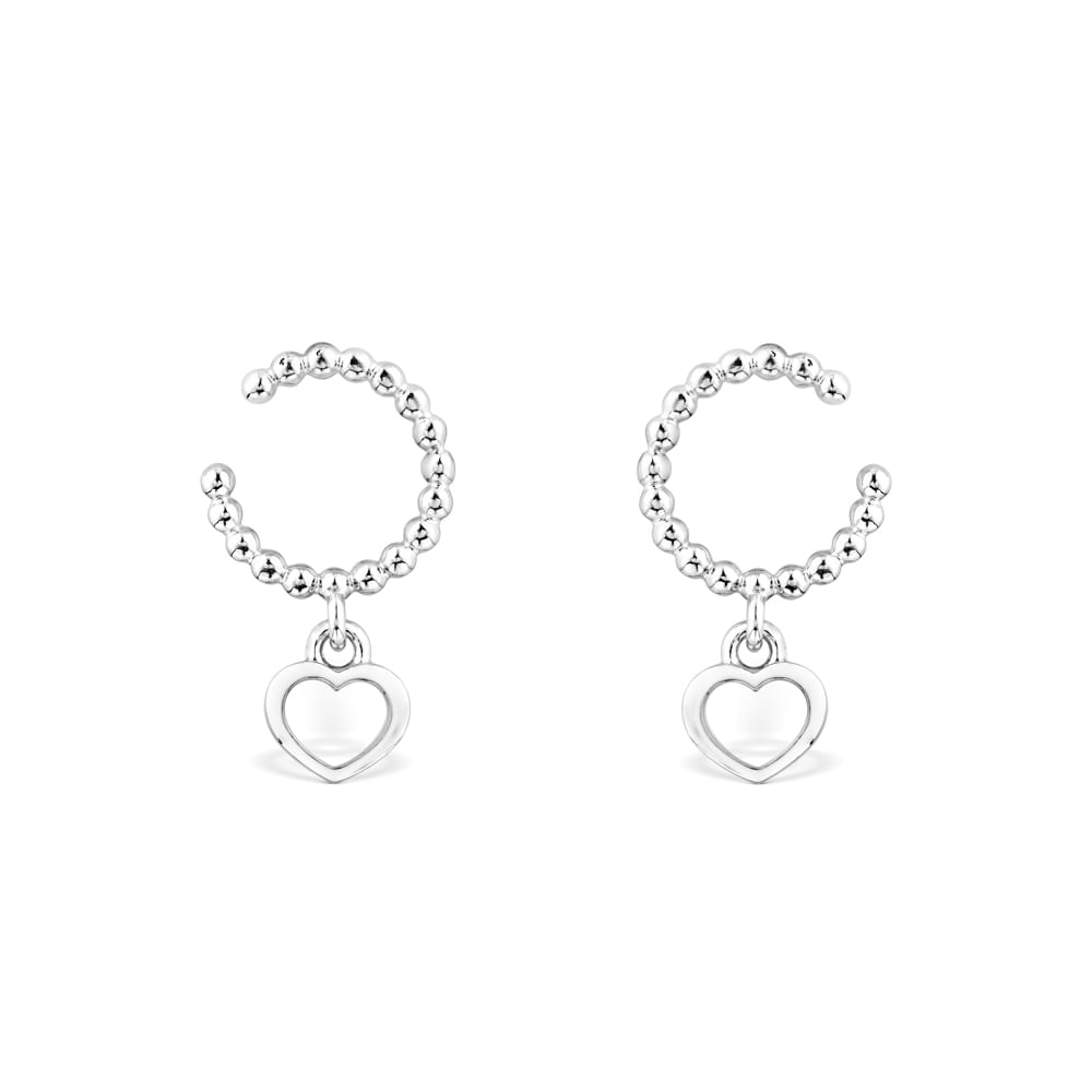 Argola Life Bolinhas e Corações em Prata 925, 24 mm