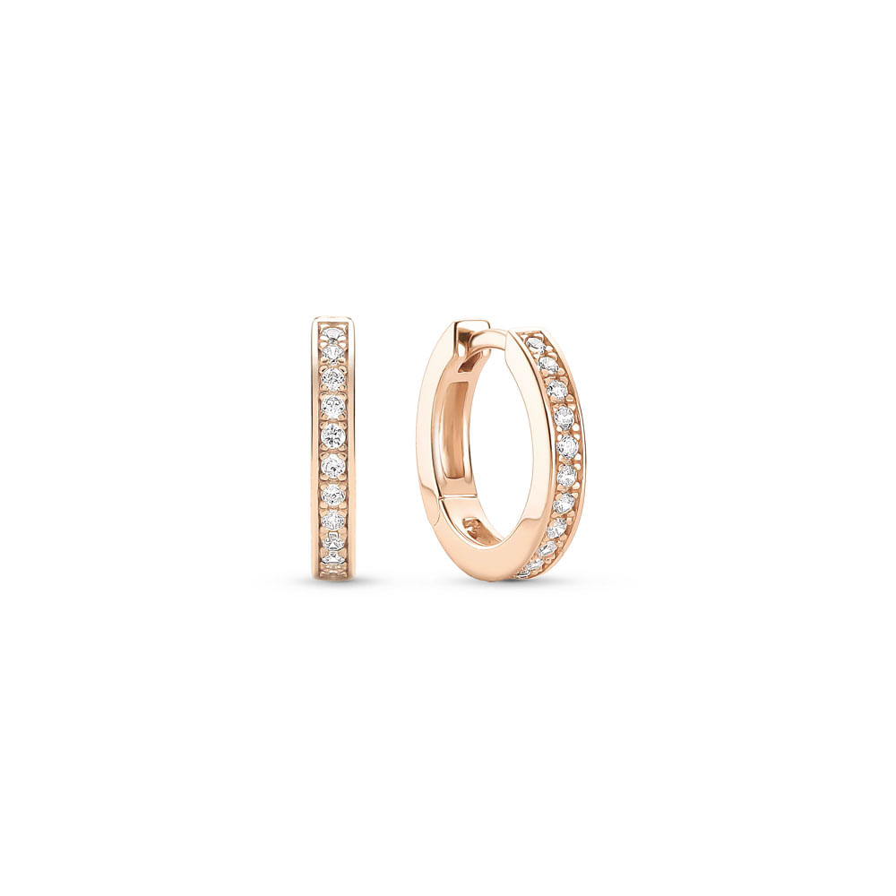 Argola Life Glam em Liga Rosé com Banho de Ouro Rosé 18k, 28 mm