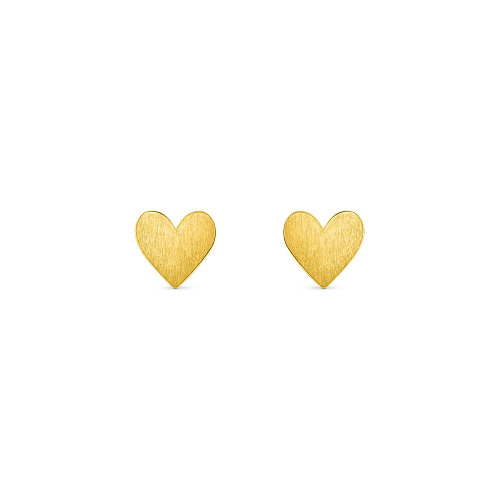 Brinco Teens Coração em Ouro Amarelo 18k