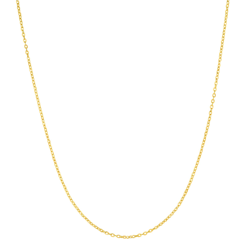 Corrente Life Bailarina Prata com Banho Ouro Amarelo 50 cm