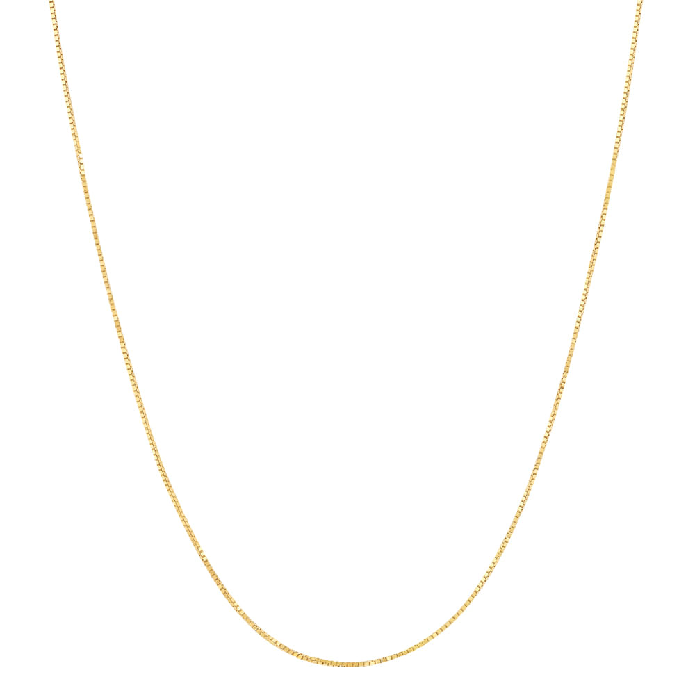 Corrente Life Veneziana Prata com Banho Ouro Amarelo 70 cm
