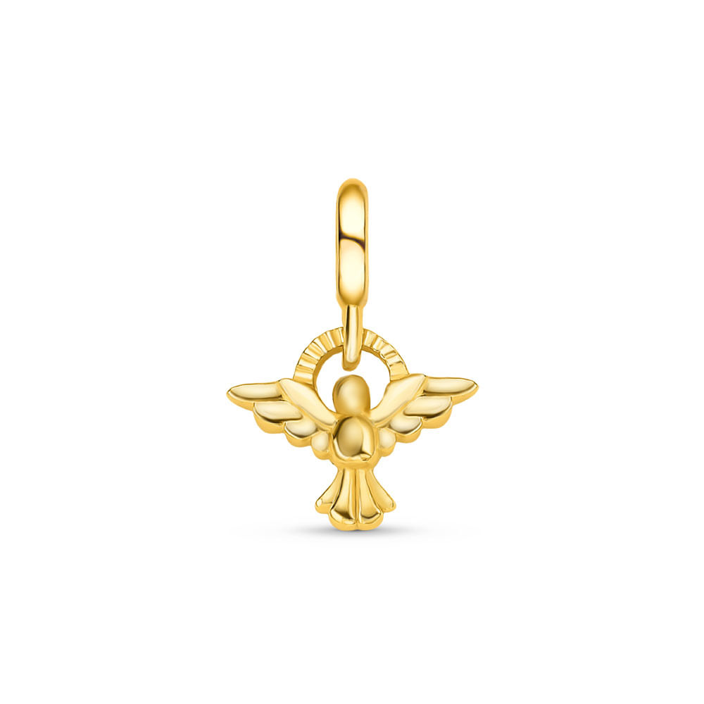 Pingente Life Religiosos Espírito Santo em Prata 925 com Banho de Ouro Amarelo 18k
