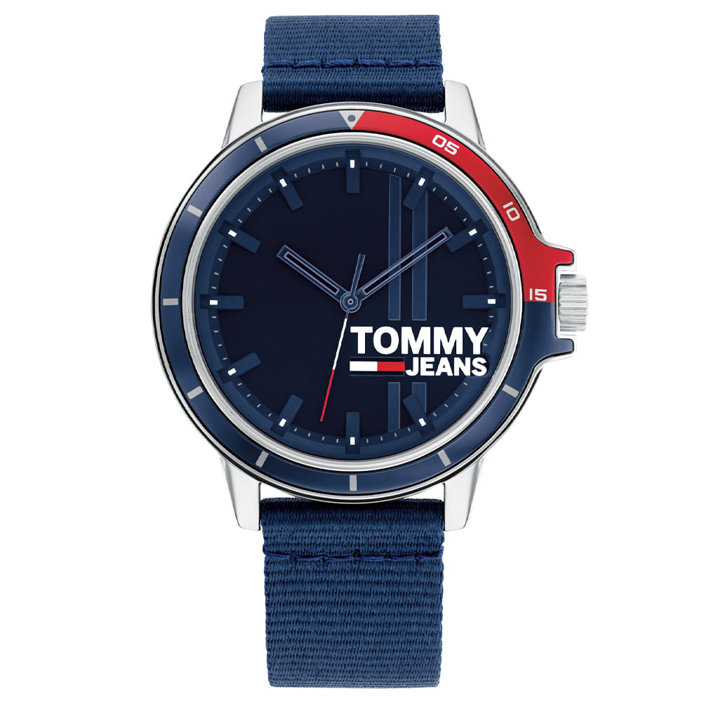 Relógio Tommy Jeans Masculino Nylon Azul 1791924