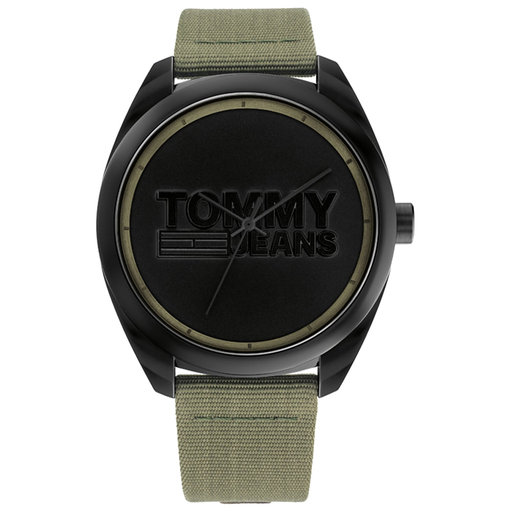 Relógio Tommy Jeans Masculino Nylon Verde 1792040