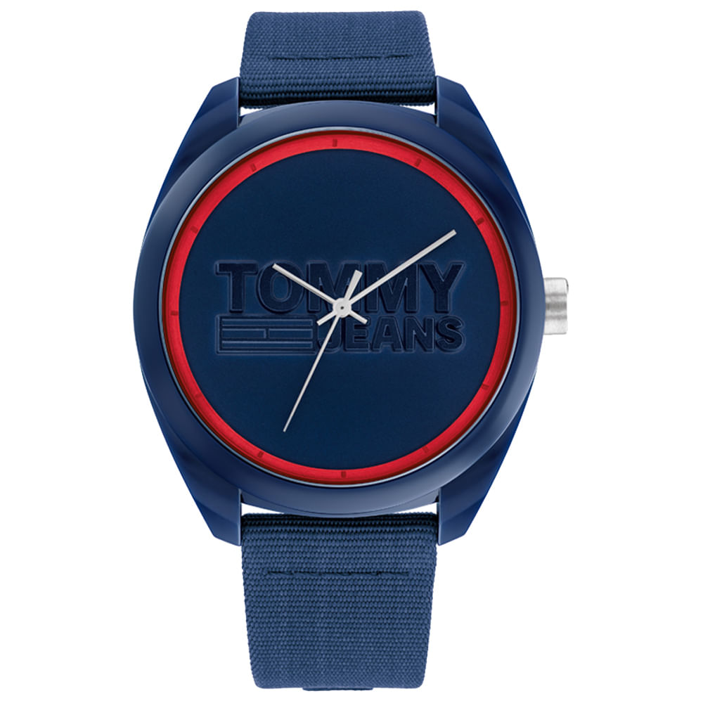 Relógio Tommy Jeans Masculino Nylon Azul 1792041