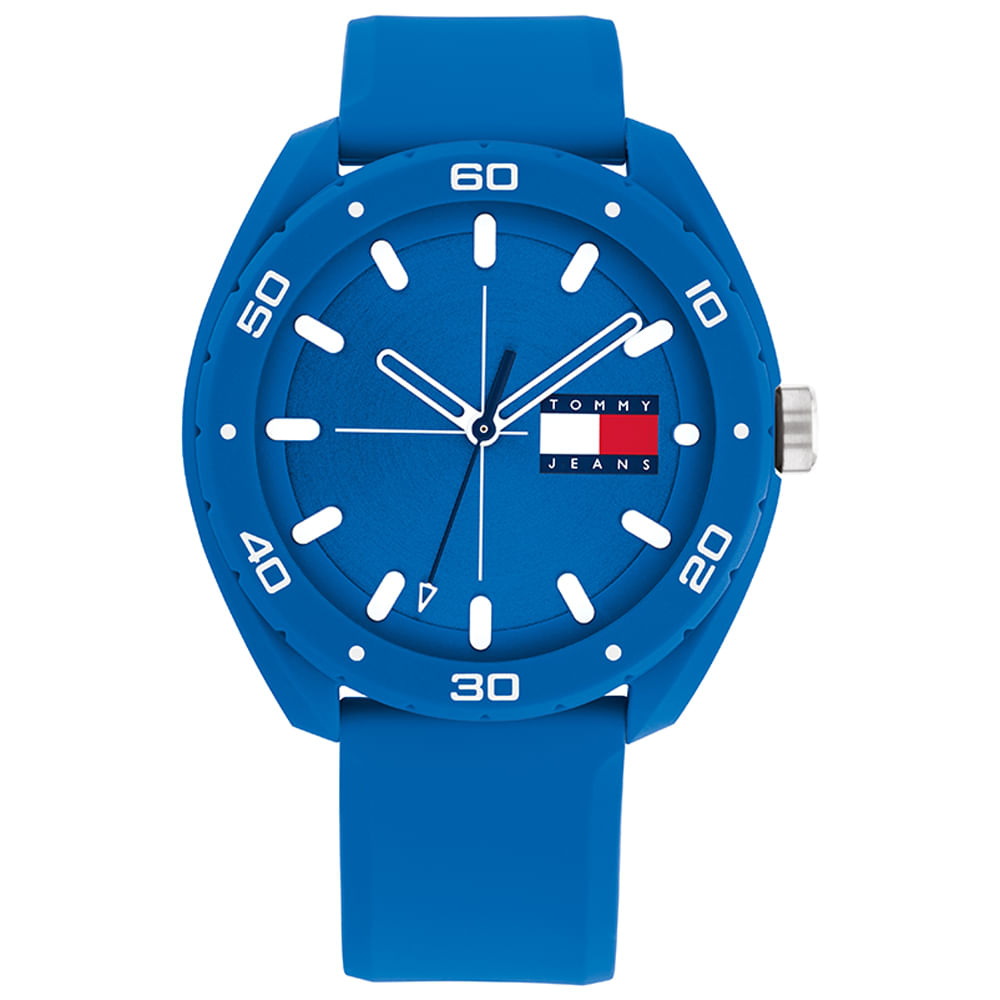 Relógio Tommy Jeans Masculino Borracha Azul 1792068