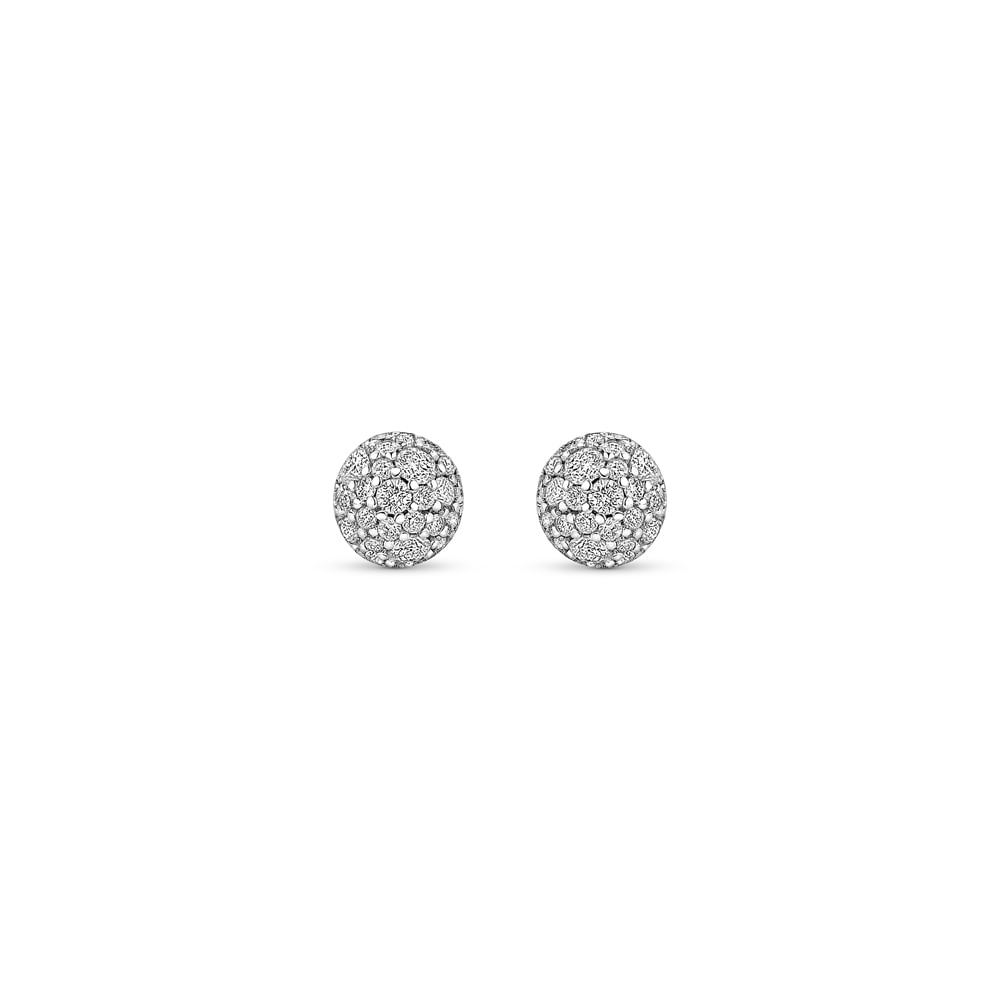 Brinco Esfera em Ouro Amarelo 18k com Diamantes