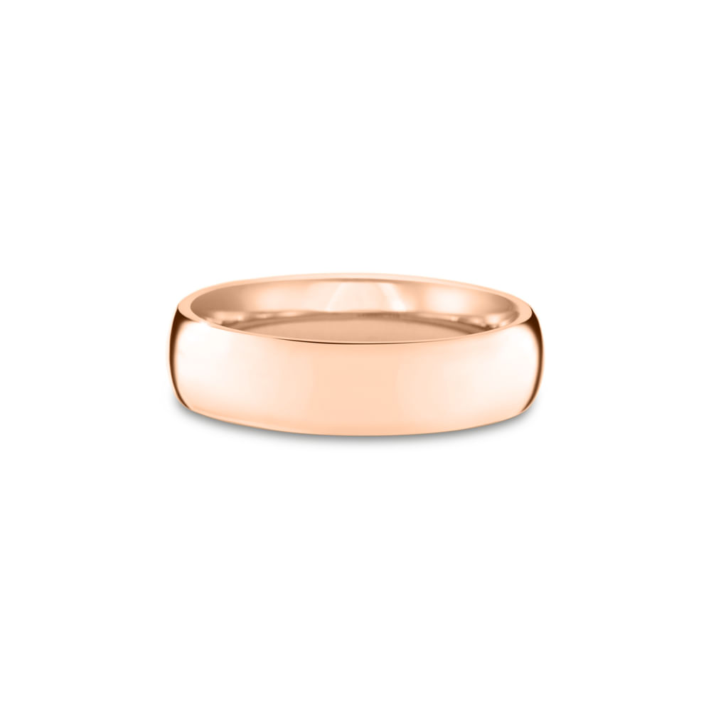 Aliança Bride em Ouro Rosé 18k, 5 mm