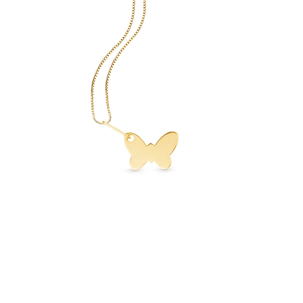 Pingente Baby Personalizável Borboleta em Ouro Amarelo 18k
