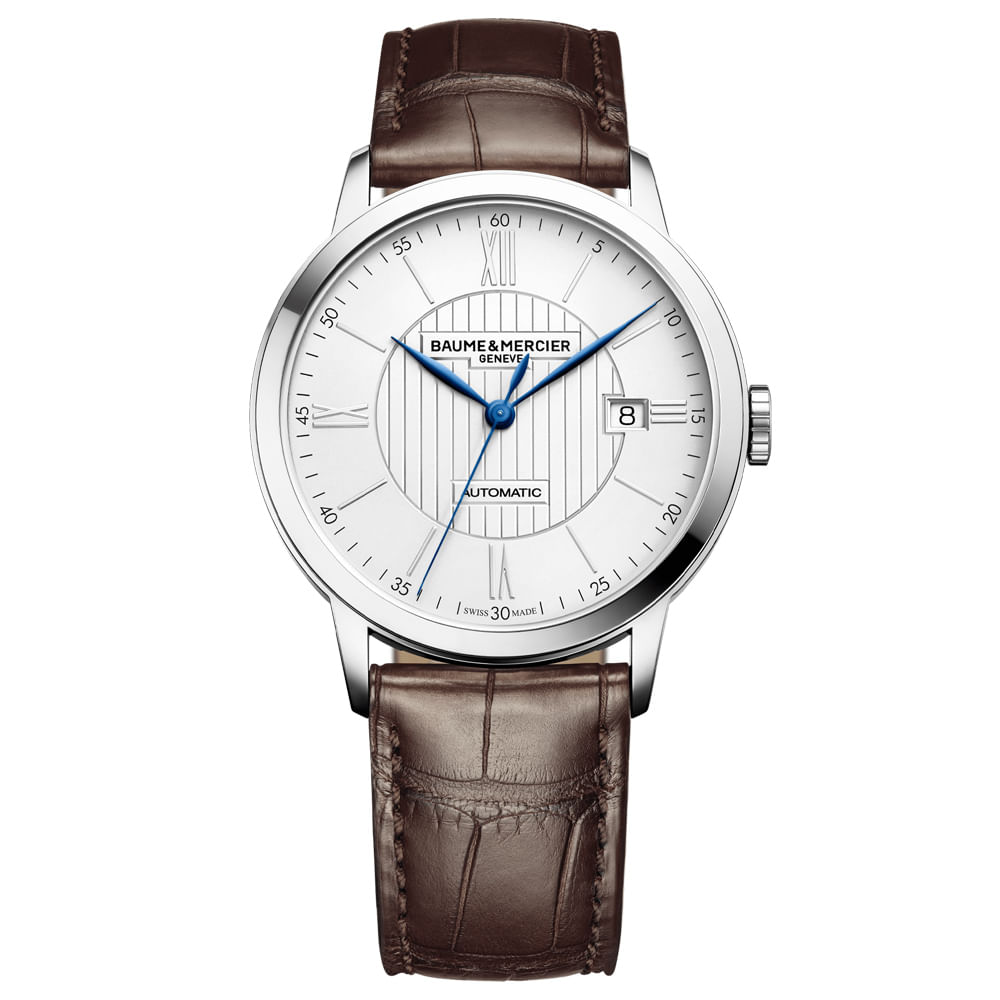 Relógio Baume & Mercier Masculino Couro Marrom M0A10214 03 ATM