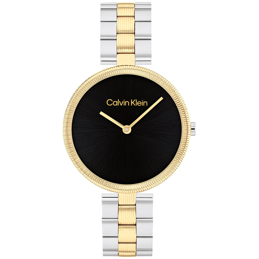 Relógio Calvin Klein Gleam Feminino Dourado e Preto - 25100012