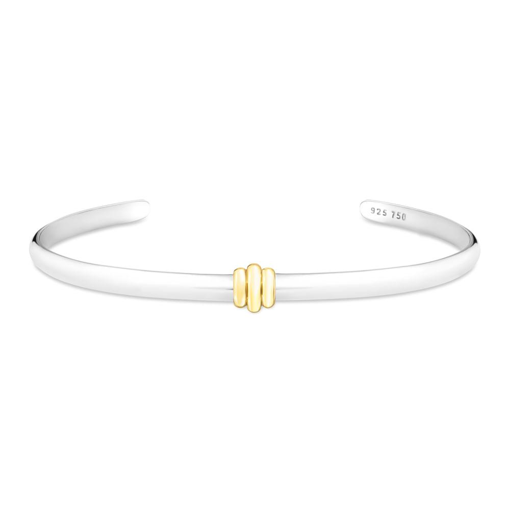 Pulseira Ópera em Prata 925 com Ouro Amarelo 18k