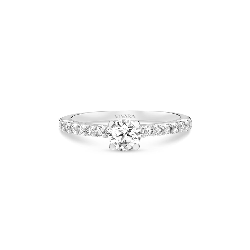 Anel Solitário Classic em Ouro Branco 18k com Diamantes 0,56 ct