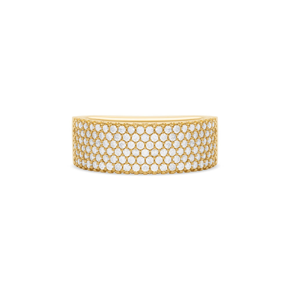 Anel Lumiere em Ouro Amarelo 18k com Diamantes