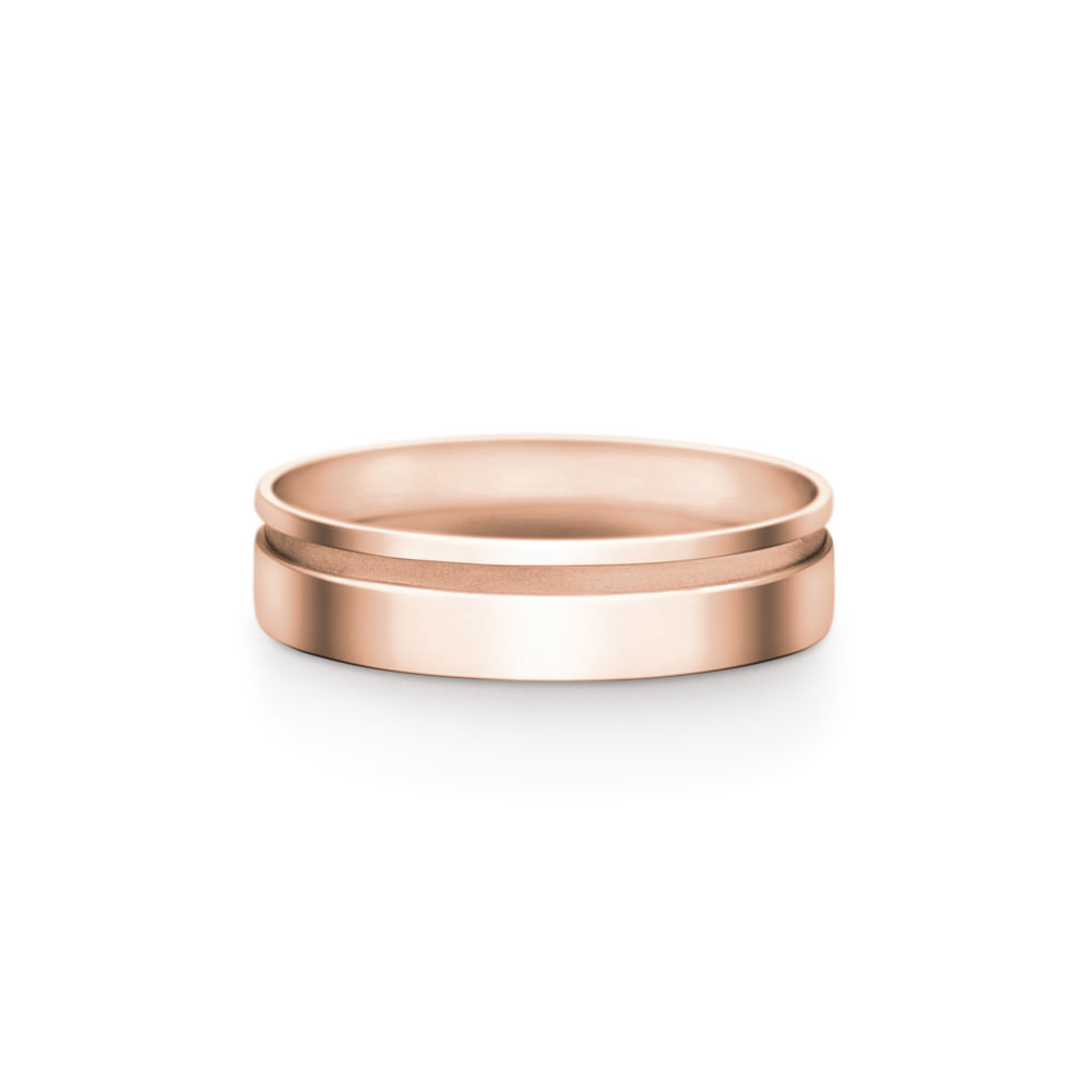 Aliança Valentines em Ouro Rosé 18k, 6mm