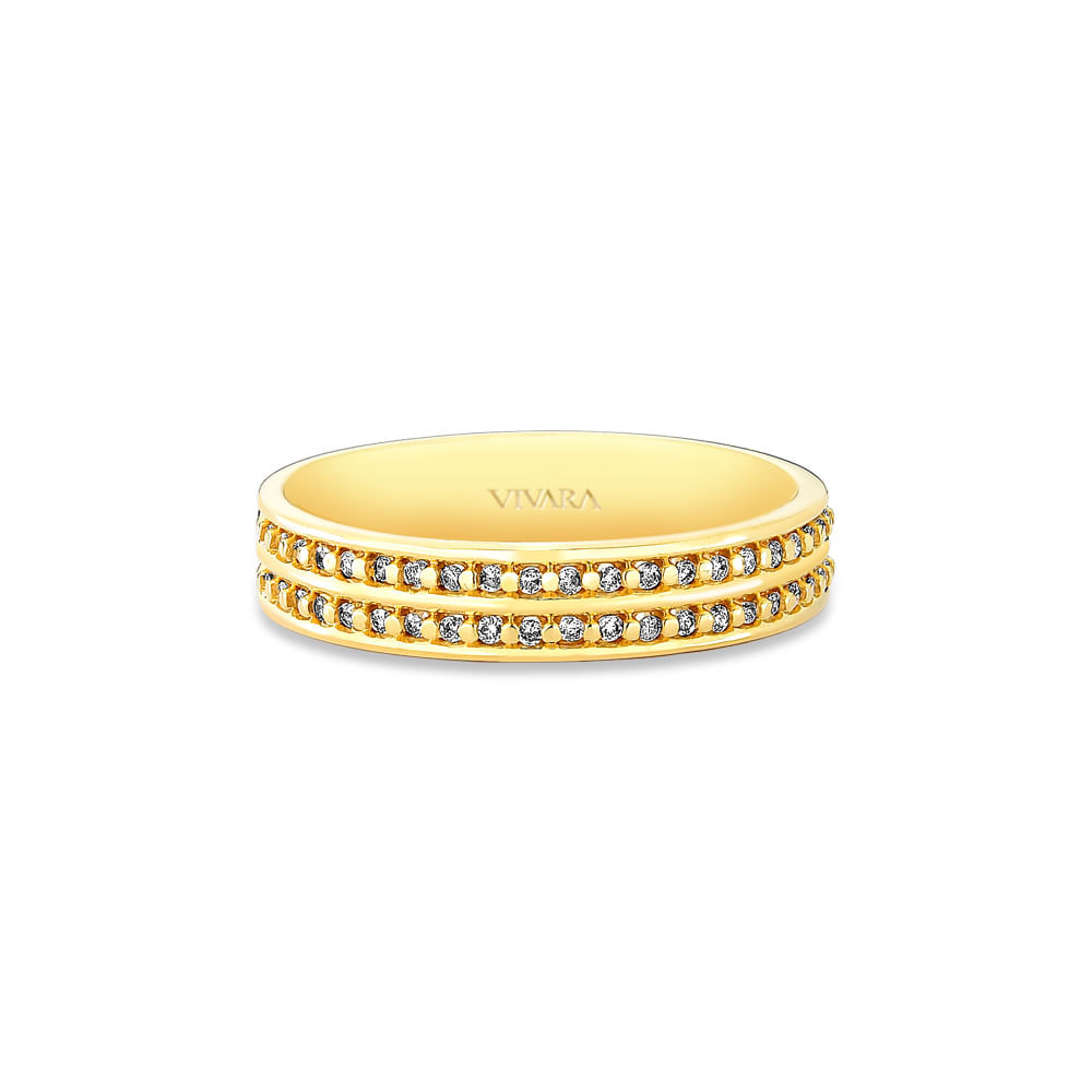 Aliança Always Ouro Amarelo 18k com Diamantes, 5mm