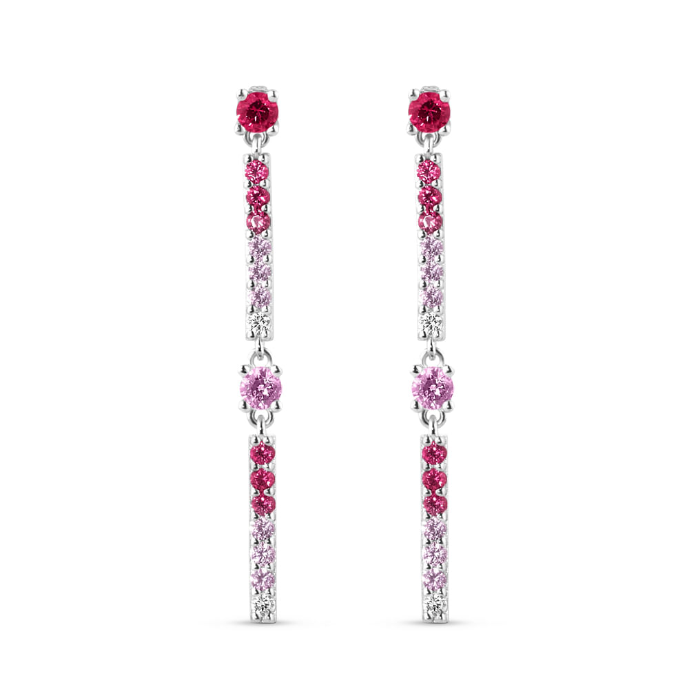 Brinco Life Venus em Prata 925 com Pedras Coloridas